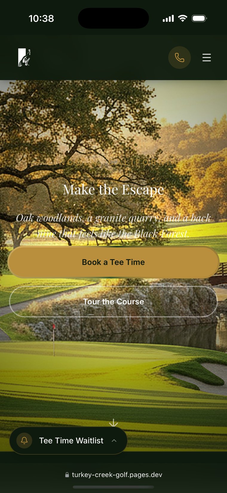 The rebuilt Turkey Creek Golf Club site